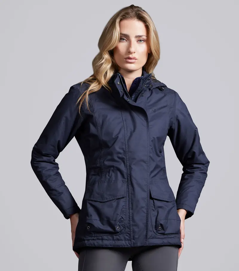 Cascata Ladies Waterproof Coat Navy 1