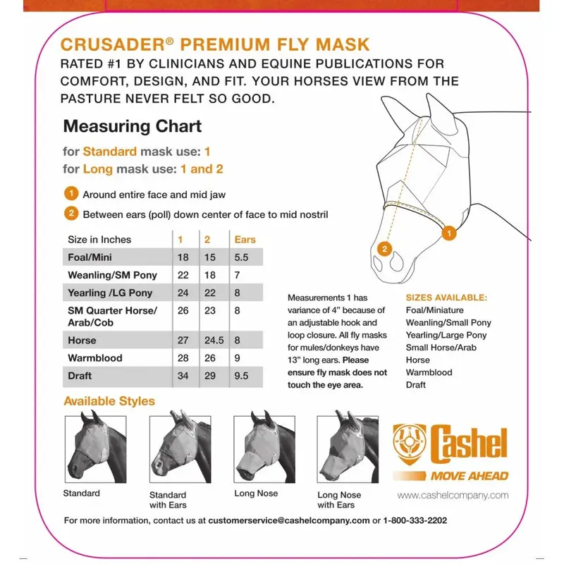 Cashel Standard With Ears Crusader Fly Mask 2