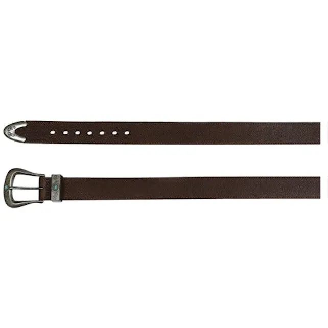 Catchfly Women's Brown Belt With Turquoise Accents 1