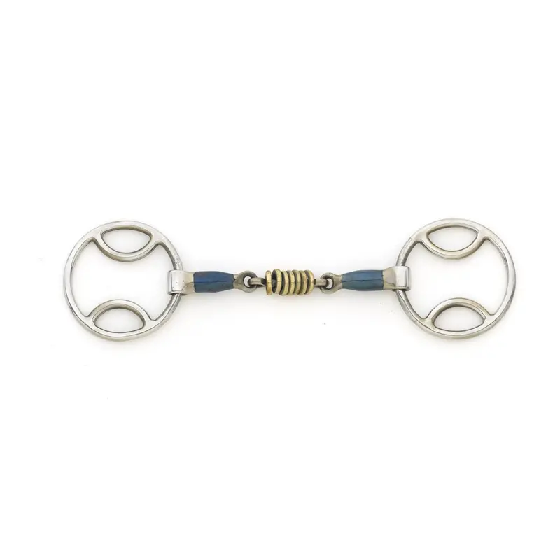 Centaur Blue Steel Double Jointed Disk Mouth Loop Ring Gag 1