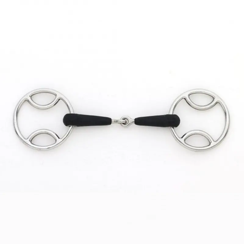 Centaur Ecopure Soft Mouth Jointed Loop Ring Gag Bit 1