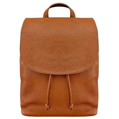 Challenger Tan Full Grain Pebbled Leather Backpack 1