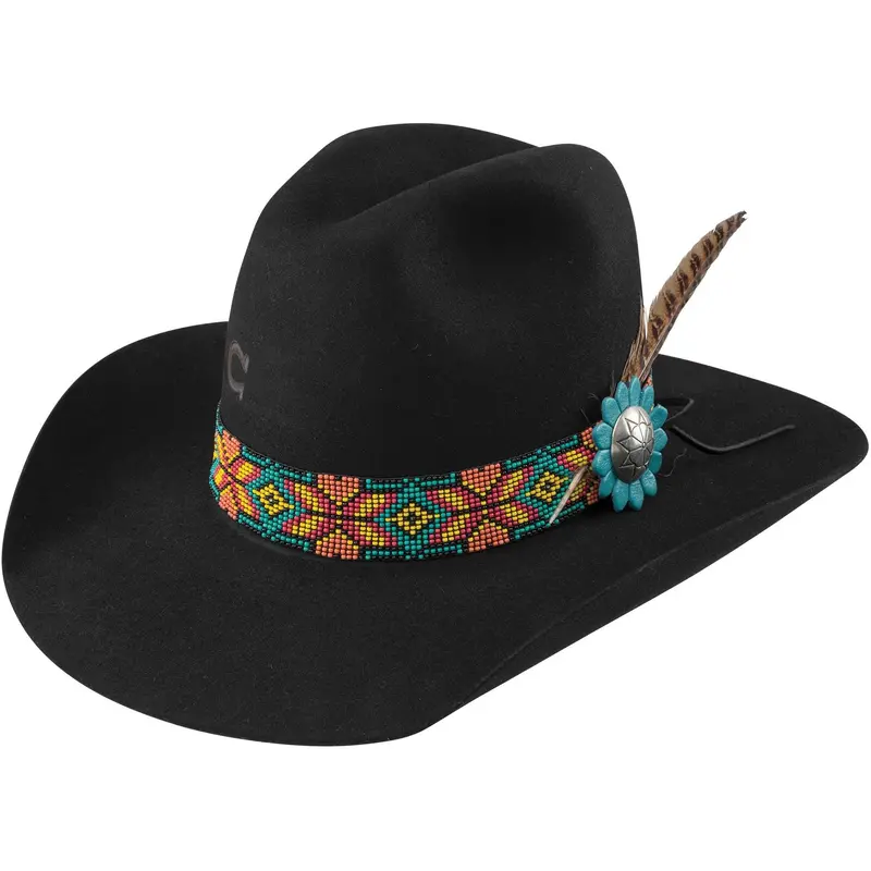 Charlie 1 Horse Ladies Black Gold Digger Hat 1