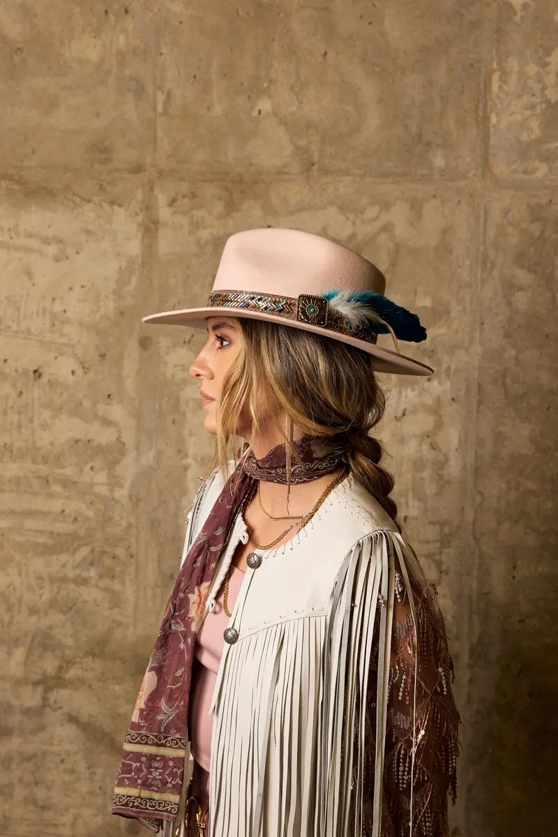 Charlie 1 Horse Powder Pink Hillbilly Hippie Hat 1