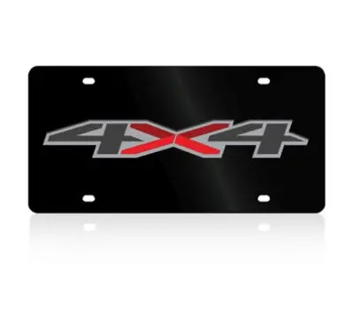 Chevrolet 4X4 Lazer-Tag Acrylic License Plate (Black) 1
