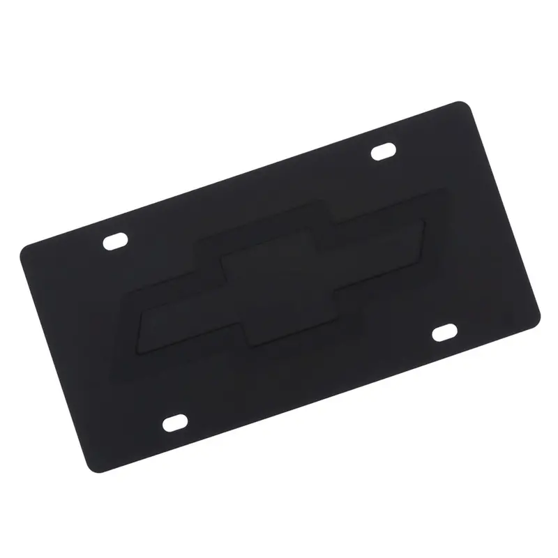 Chevrolet Bowtie Logo License Plate (Black) 1