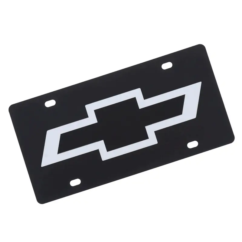 Chevrolet Bowtie Logo License Plate (Carbon Black) 1
