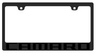 Chevrolet Camaro License Plate Frame (Matte Black) 1