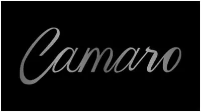 Chevrolet Camaro Script Lazer-Tag Acrylic License Plate (Black) 1