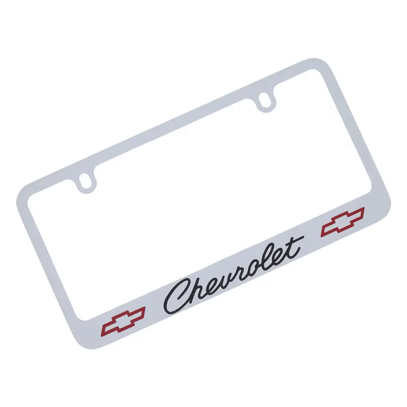 Chevrolet Classic Script Logo License Plate Frame (Chrome) 1
