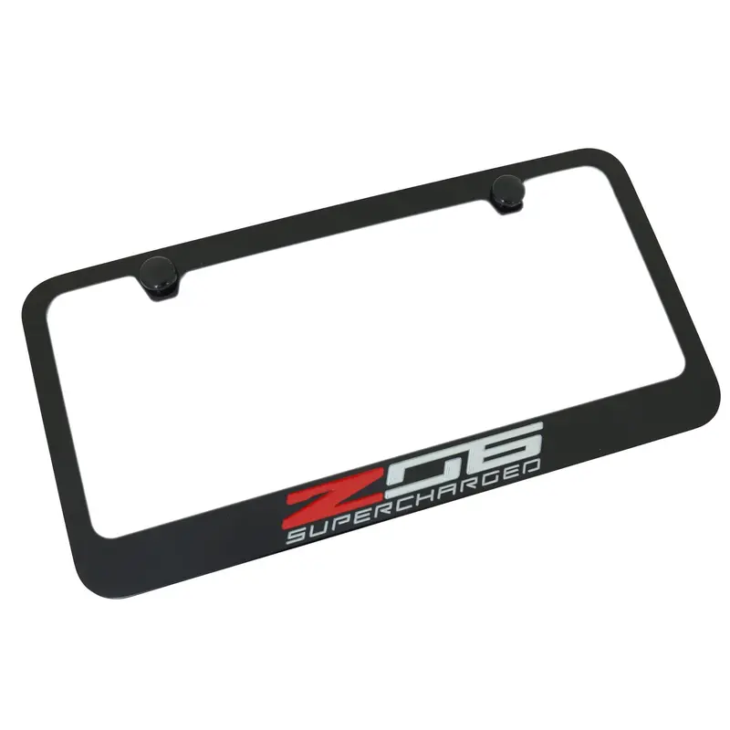 Chevrolet Corvette C7 Z06 License Plate Frame (Black) 1
