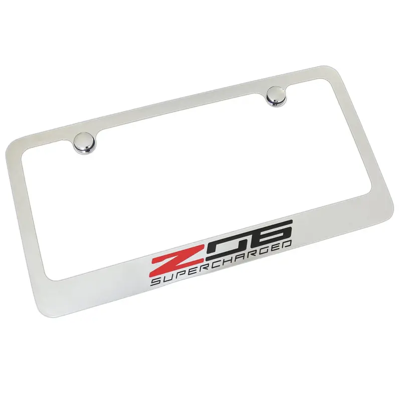 Chevrolet Corvette C7 Z06 License Plate Frame (Chrome) 1