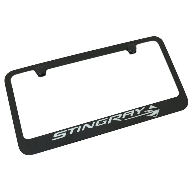 Chevrolet Corvette Stingray C7 License Plate Frame (Black) 1