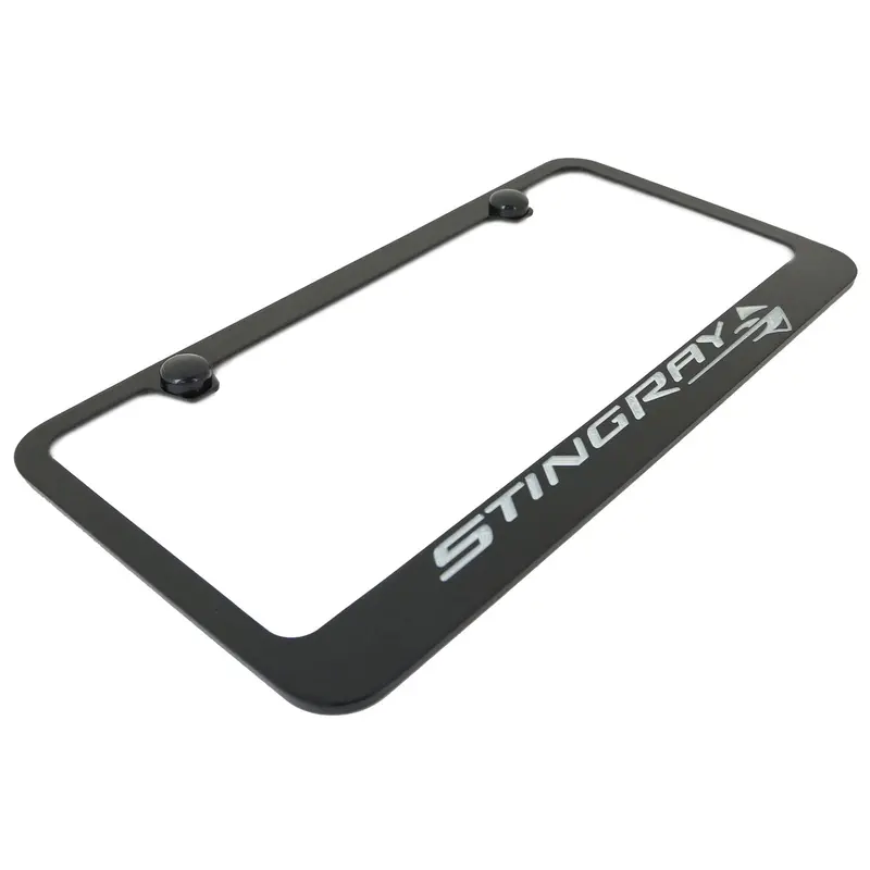 Chevrolet Corvette Stingray C7 License Plate Frame (Black) 2