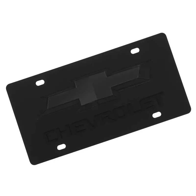 Chevrolet Dual Logo License Plate (Black) 1