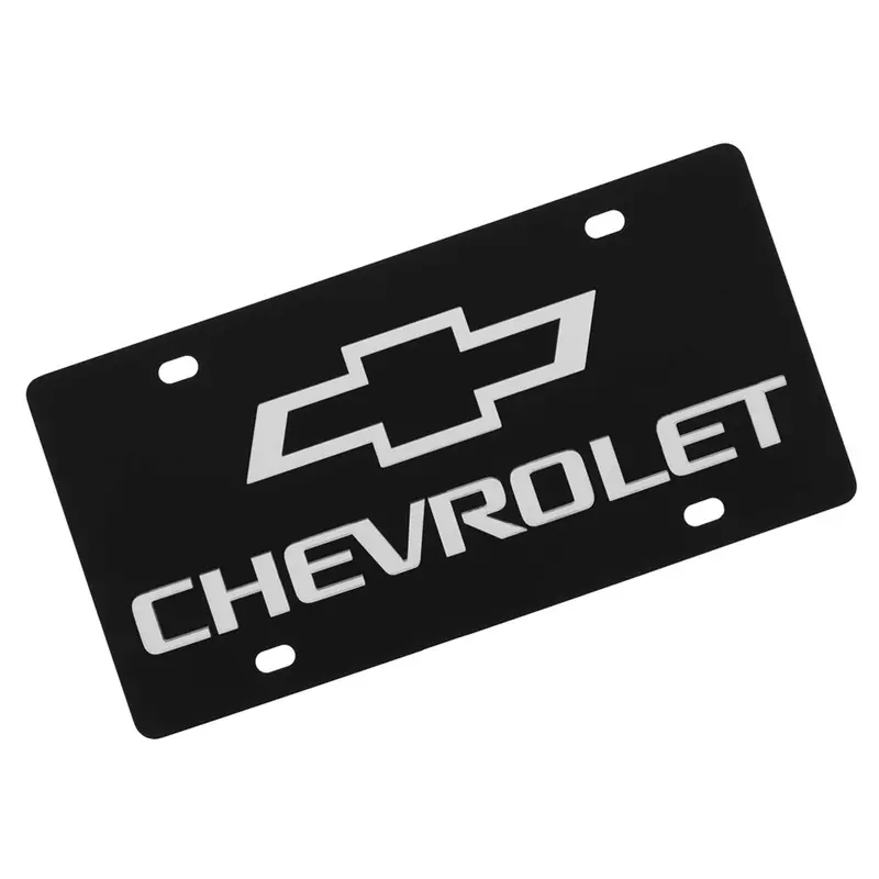 Chevrolet Dual Logo License Plate (Carbon Black) 1
