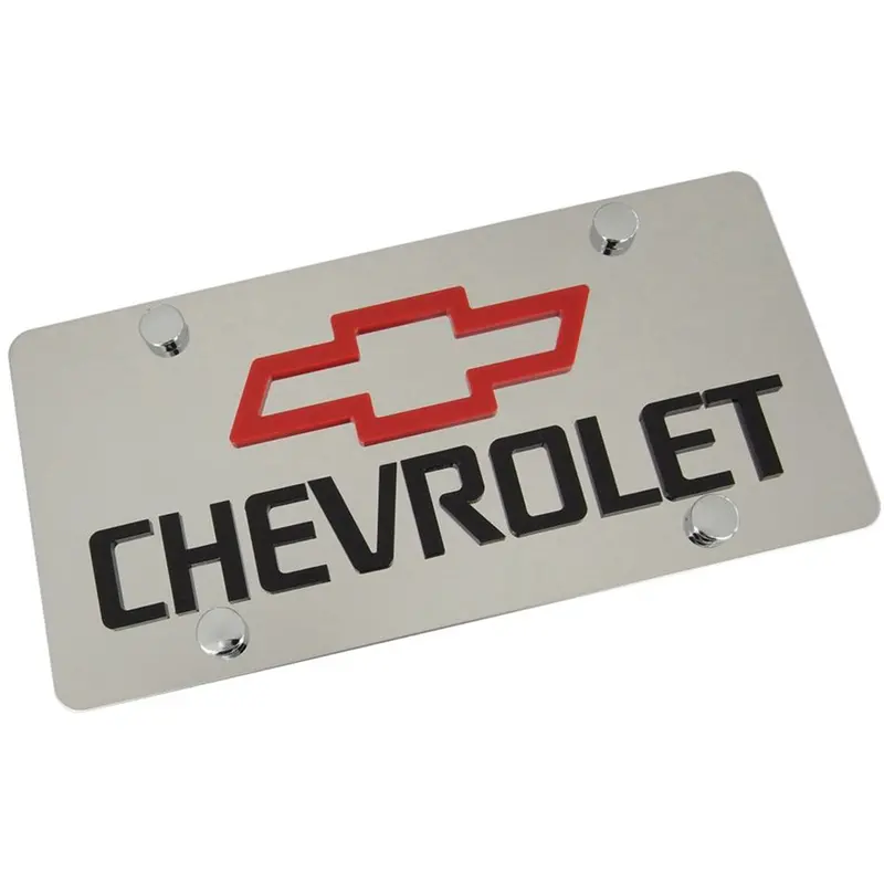 Chevrolet Dual Logo License Plate (Chrome) 1