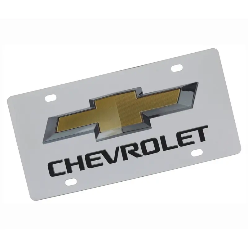 Chevrolet Dual Logo License Plate (Chrome) 1