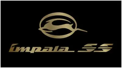 Chevrolet Impala Ss Dual Logo Lazer-Tag Acrylic License Plate (Gold On Black) 1