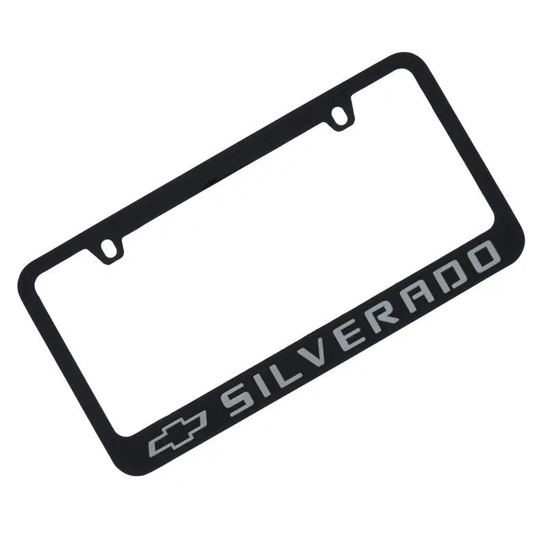 Chevrolet Silverado Logo License Plate Frame (Black) 1