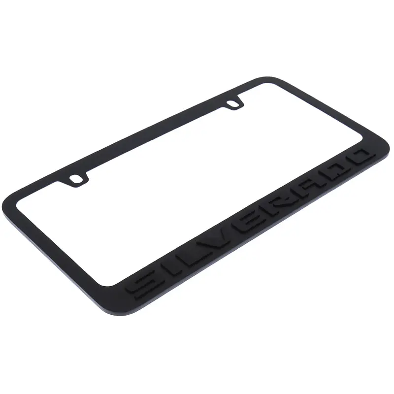 Chevrolet Silverado Logo License Plate Frame (Black) 2