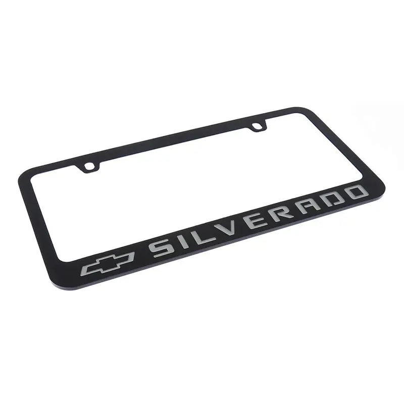 Chevrolet Silverado Logo License Plate Frame (Black) 2