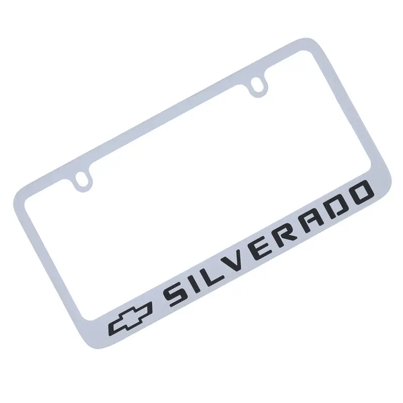 Chevrolet Silverado Logo License Plate Frame (Chrome) 1