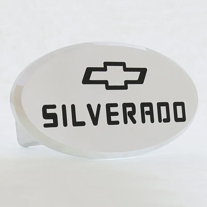 Chevrolet Silverado Oval Hitch Cover (Chrome) 1