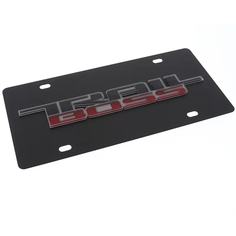 Chevrolet Trail Boss Logo License Plate (Black) 2