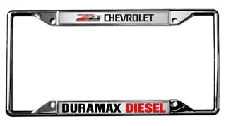 Chevrolet Z71 Duramax License Plate Frame (Black) 1