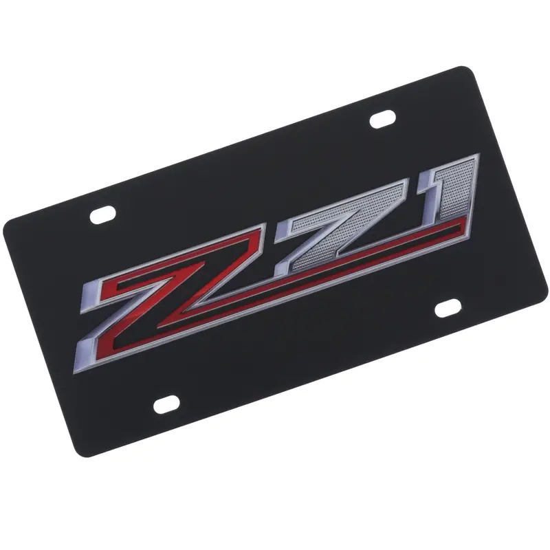 Chevrolet Z71 Logo License Plate (Black) 1