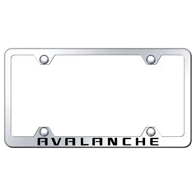 Chevy Avalanche Laser Etched Logo Wide Body License Plate Frame (Chrome) 1