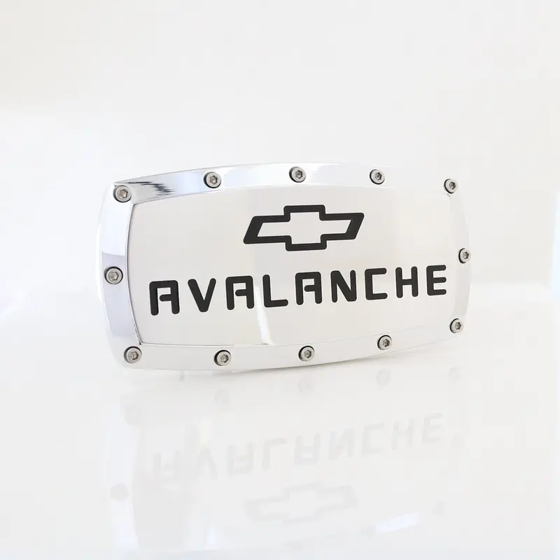 Chevy Avalanche Logo Billet Tow Hitch Cover (Chrome) 1