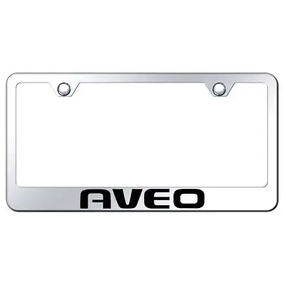 Chevy Aveo Laser Etched Logo Stainless Steel License Plate Frame (Chrome) 1