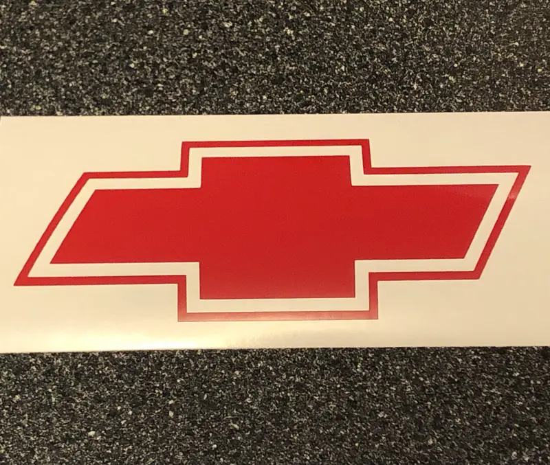 Chevy Bowtie Logo Vinyl Sticker Decal 4" 6" 8" 10" 12" 16" 20" 24" 28" Colors 1