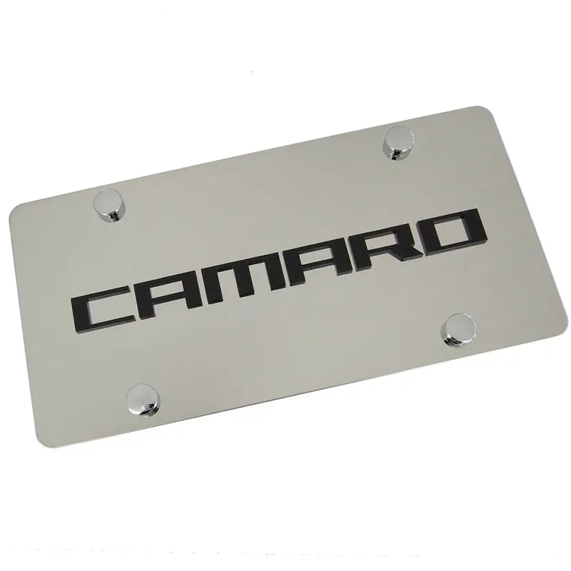 Chevy Camaro License Plate (Chrome) 1