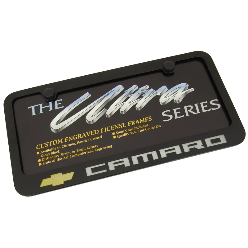 Chevy Camaro License Plate Frame (Black) 1