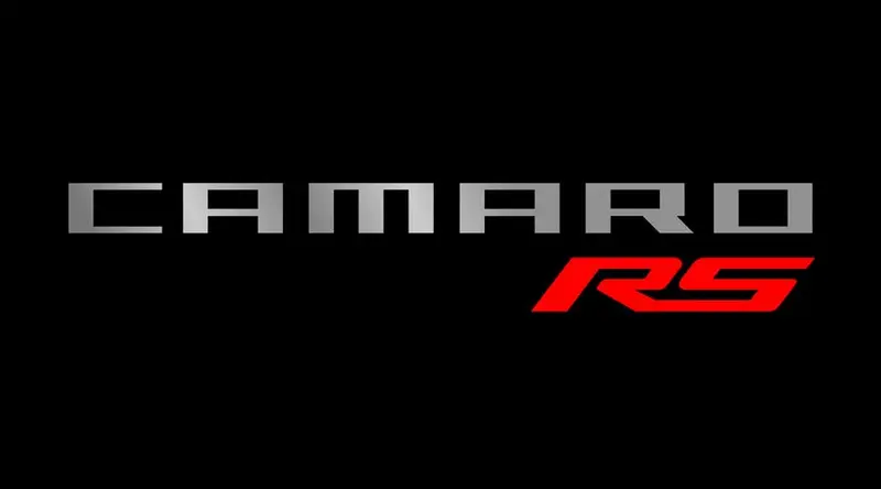Chevy Camaro Rs Logo License Plate (Black) 1