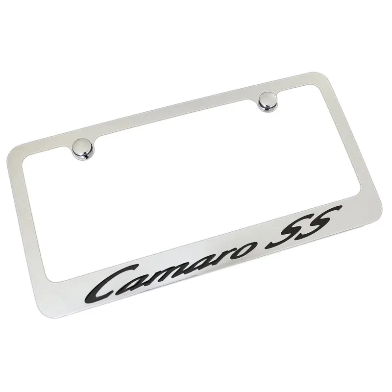 Chevy Camaro Ss California Script License Plate Frame (Chrome) 1