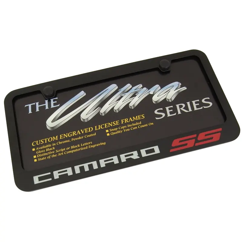 Chevy Camaro Ss License Plate Frame (Black) 1
