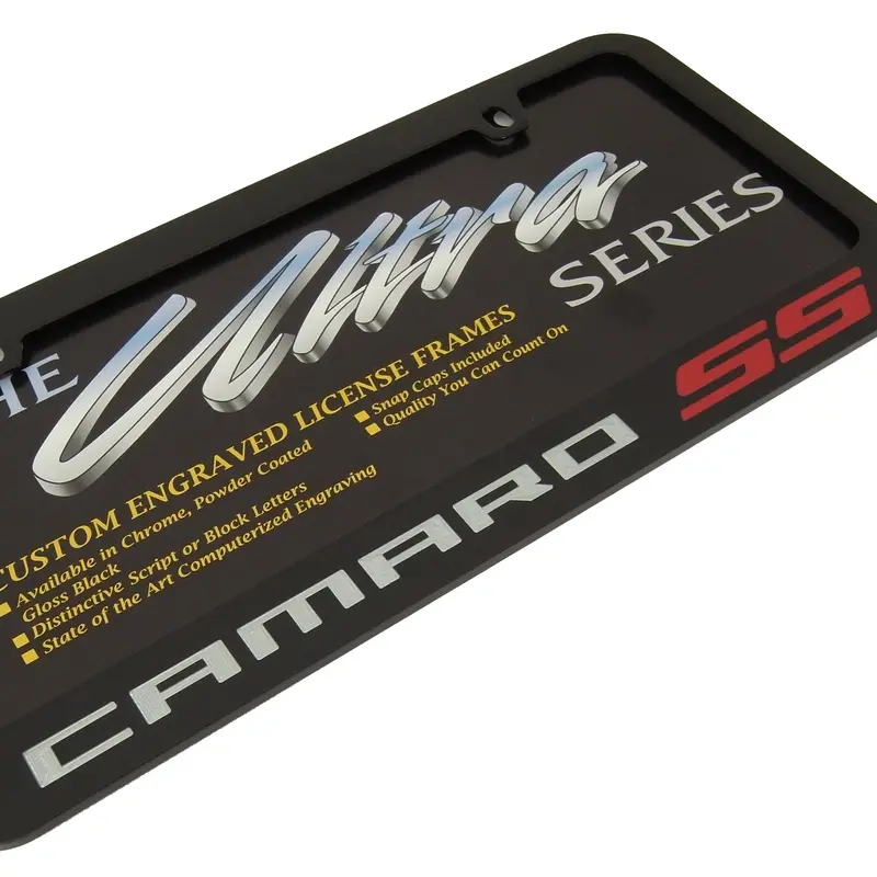 Chevy Camaro Ss License Plate Frame (Black) 2