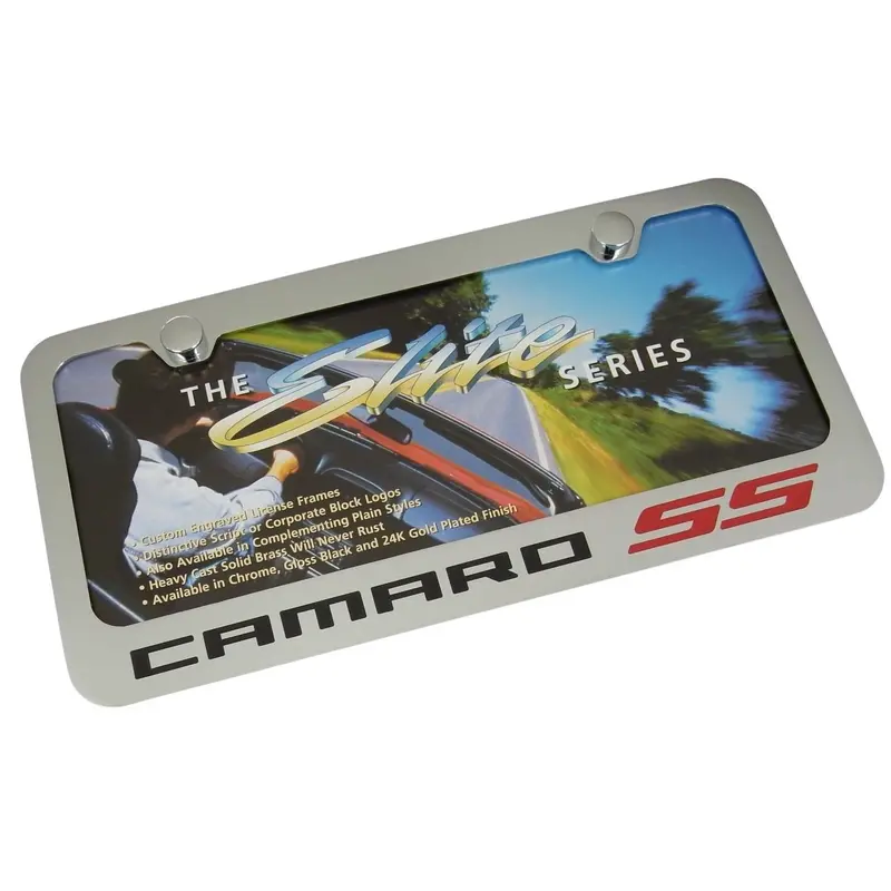 Chevy Camaro Ss License Plate Frame (Chrome) 1