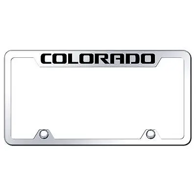 Chevy Colorado Logo Stainless Steel Truck Cut-Out License Plate Frame (Chrome) 1