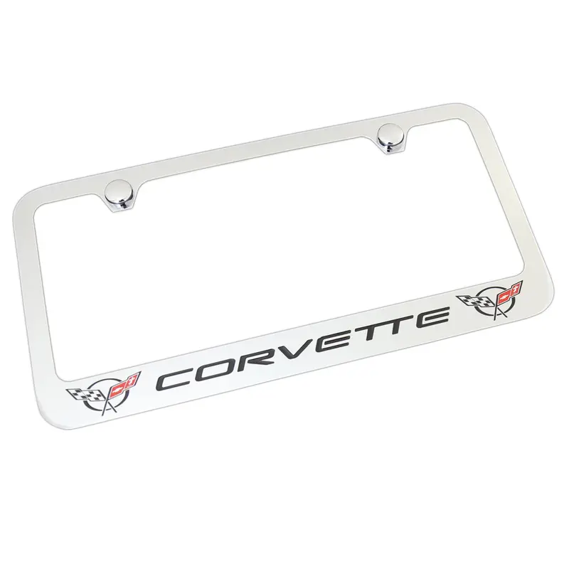 Chevy Corvette C5 License Plate Frame (Chrome) 1