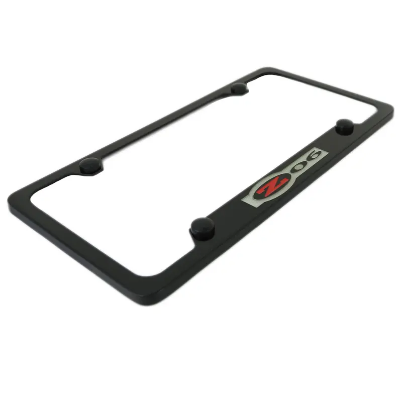 Chevy Corvette C5 Z06 License Plate Frame With 4 Holes (Black) 2