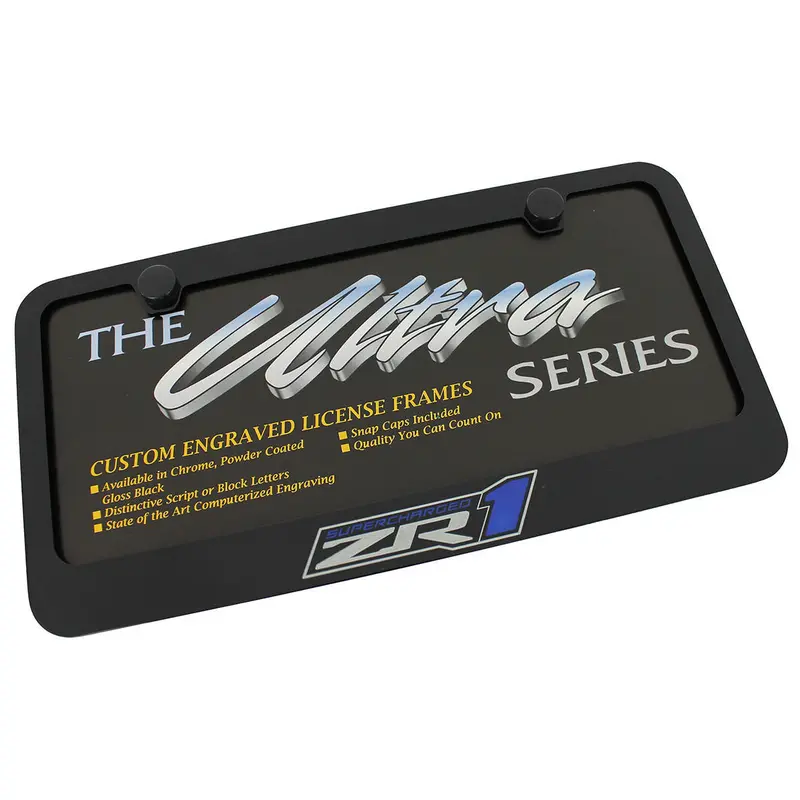 Chevy Corvette Zr1 License Plate Frame (Black) 1