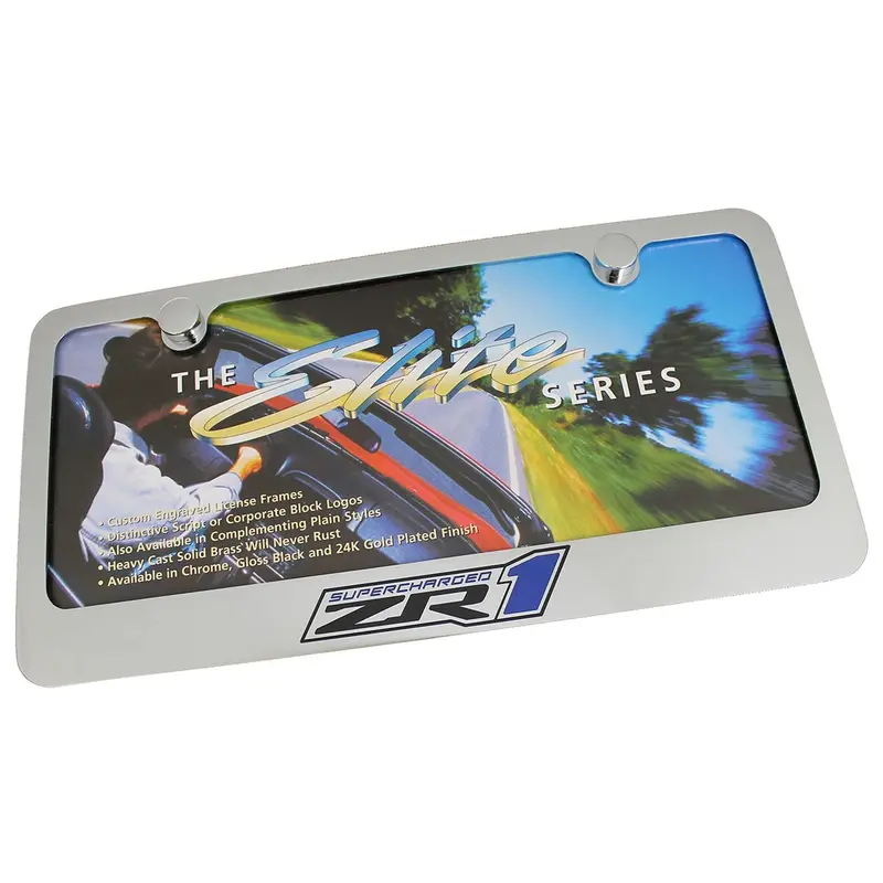 Chevy Corvette Zr1 License Plate Frame (Chrome) 1