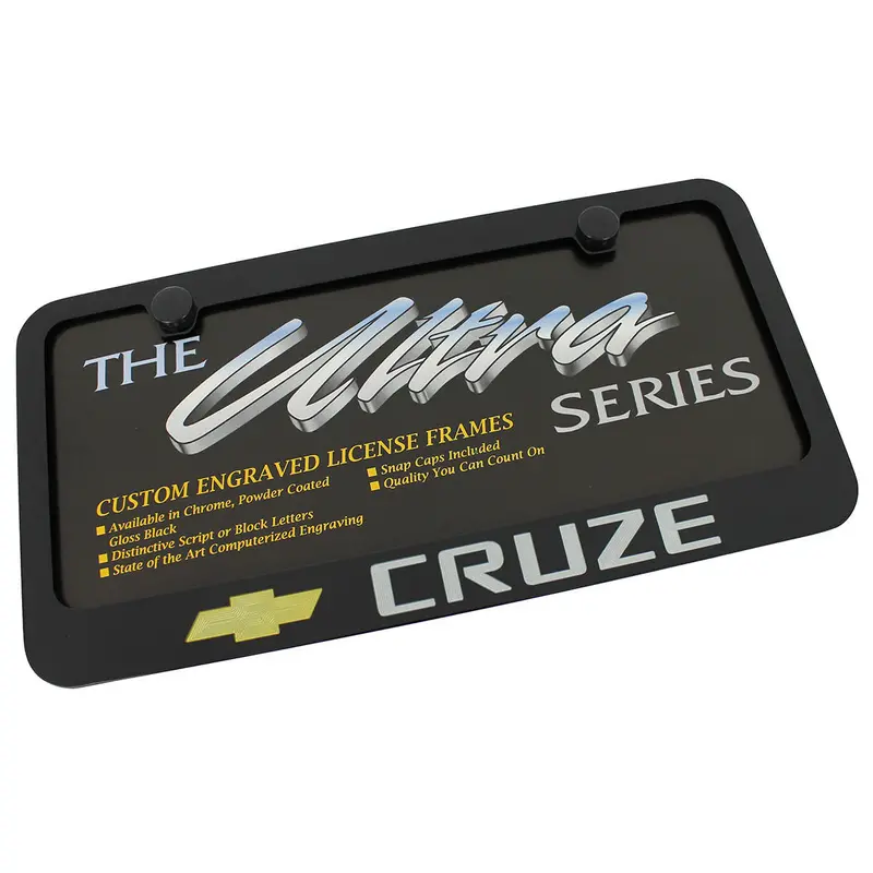 Chevy Cruze License Plate Frame (Black) 1