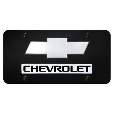 Chevy Dual Logo License Plate (Black) 1