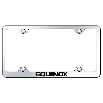 Chevy Equinox Laser Etched Logo Wide Body License Plate Frame (Chrome) 1